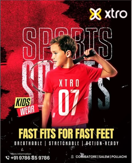 Sportswear store in Coimbatore XTRO sports collection