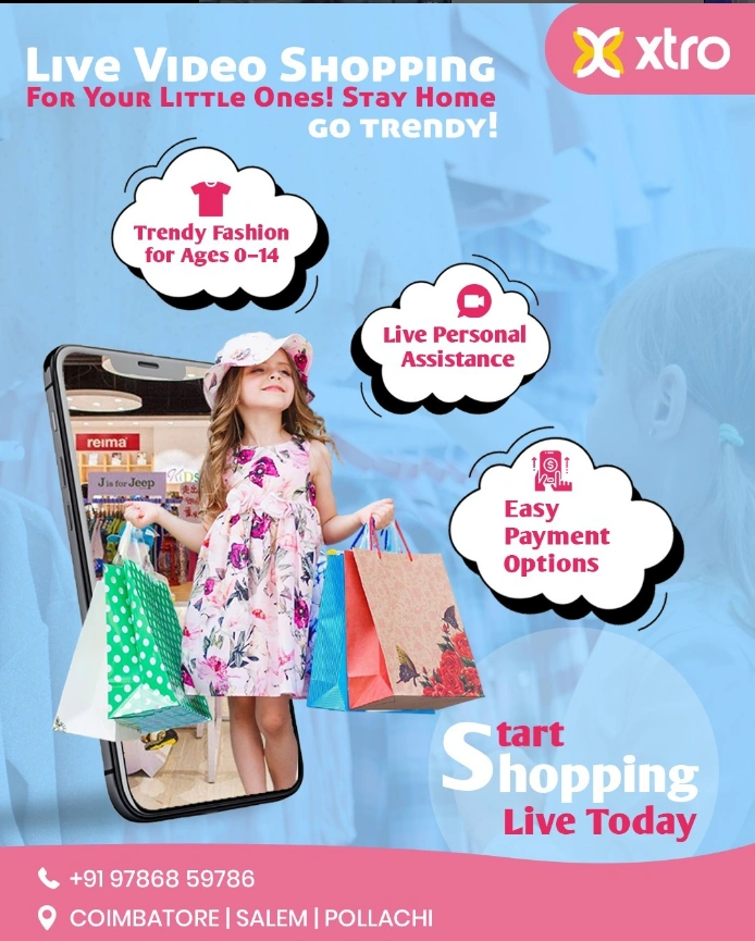 Kids wearing adorable and trendy Diwali festive clothing at XTRO kids wear store in Coimbatore