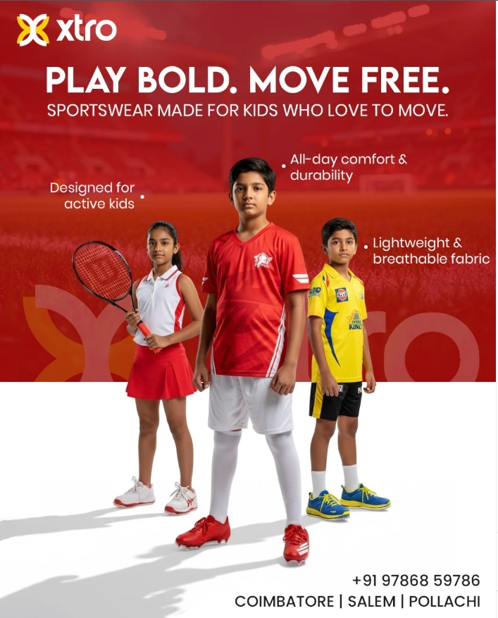 Sportswear store in Coimbatore XTRO sports collection